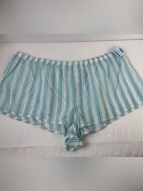 Wild Fable Women’s Boxer Pajama Shorts Blue White Stripe Loungewear Size XL NWT
